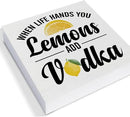 Summer Lemons Decor for Home Farmhouse Lemon Themed Tiered Tray Decor 3 Pcs Lemon Decorative Wood Box Signs Table Desk Shelf Kitchen Decoration by CozyNest Decor