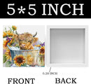 Highland Cow Funny Bathroom Decor, Highland Cow Gifts, Highland Cow Decor,Highland Cow Nursery Decor,Wooden Box Decor Sign for Home Farmhouse Office Living Room Table Shelf Tiered Desk by CozyNest Decor