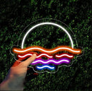 LED Decorative Lights USB Mountains Sunrise Sunset Led Neon Signs Home Decoration Wall Art Holiday Gift Brightness Adjustable 15.7''x15'' by CozyNest Decor