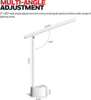 Honeywell Upgraded LED Desk Lamp - H01 Pro Sunturalux™ Foldable Desk Light with USB A+C Charging Port, 3 Color Modes Dimmable Table Lamp for Home Office Reading(White) by CozyNest Decor