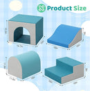 Sumbababy Foam Climbing Blocks for Toddlers: with a Tunnel - 4 PCS Foam Blocks - Kids Indoor Climbers Play Structures Play Gym Soft Climber with Slide and Stair Soft Playground Green by TinyTreasures Baby Boutique