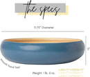 Fruit Bowl For Kitchen Counter, Decorative Bowl, Large Serving Bowl Or Fruit Basket For Kitchen Spun Bamboo (Blue) by CozyNest Decor