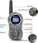 QNIGLO Camping Walkie Talkies for Kids Rechargeable, Camo Kids Walkie Talkies for Boys Girls fit Outdoor Adventure Game Spy Gear Hiking, Army Police Toys for 3 4 5 6-12 Year Old by TinyTreasures Baby Boutique