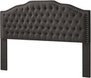 24KF Upholstered Button Tufted King Size Headboard with Nailhead Trim, Elegant Boucle Fabric California King headboard, 6031-K-Boucle-Dark Gray by CozyNest Decor