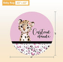 Personalized Baby Bedding Set, 5 Pcs Custom Baby Crib Sets with Name, Toddler Bedding Set for Baby Girls, Pink Leopard Double Layer Nursery Bedding Set, Customized Gifts for Infants Kids by TinyTreasures Baby Boutique