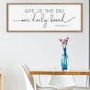 SRSZHIYUE Give Us This Day Our Daily Bread Sign Wall Decor Art 40"×15" Matthew 6:11 Dining Room Kitchen Large Wood Framed Wall Hanging (Wood) by CozyNest Decor