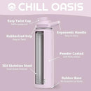 Chill Oasis Water Bottle | Compatible With Popular Flavor Cartridges | BPA Free, Leak Proof, Double-Walled Vacuum Insulated Stainless Steel, and Dishwasher Safe | Cold for 24 Hours (Lavender, 22oz) by CozyNest Decor