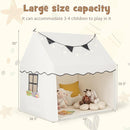 INFANS Kids Play Tent with Washable Mat Star Light Windows, Anti-Trip Large Playhouse Toys for Children Boys Girls, Indoor Outdoor Princess Tents Castle for Toddlers (Black- Wide Door) by TinyTreasures Baby Boutique