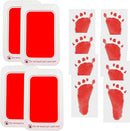 Baby Footprint and Handprint Kit, 4 Red Inkless Print Pads + 8 Imprint Cards, Dog Paw Print Kit Clean Touch Ink Pad Perfect Keepsake Gift for Newborns and Pets Printing Touch Imprints by TinyTreasures Baby Boutique