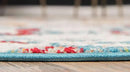 Unique Loom Rosso Collection Vintage, Geometric, Bohemian, Traditional, Distressed, Southwestern Area Rug, Round 4' 0" x 4' 0", Multi/Ivory by CozyNest Decor