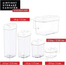 DWËLLZA KITCHEN Airtight Food Storage Containers - Pantry Snacks Kitchen Container, Baking Supplies, 4LB Sugar & Flour Canister - 4 Pc Set All Same Size - Clear Plastic BPA-Free - Keeps Fresh & Dry by CozyNest Decor