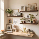 LaVie Home Floating Shelves, 24 Inch Wall Shelf Set of 2, Hanging Shelf with Invisible Brackets, Wall Decor for Bathroom, Bedroom, Living Room, Kitchen Storage, Rustic Brown by CozyNest Decor