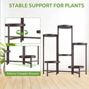 iDavosic.ly 6 Tier Large Plant Stand Indoor, 10 Inch Wide Tall Corner Metal Plant Stands Outdoor for Multiple Plants, Folding Tiered Flower Display Holder Rack Shelf, Violet Bronze by GreenHaven Gardens