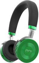 Puro Sound Labs JuniorJam Plus Volume-Limiting Wireless Bluetooth Headphones for Kids, Secure Audio with Adjustable On-Ear Design, 22-Hour Battery, Ideal for Tablets, Smartphones & PCs - Green by TinyTreasures Baby Boutique