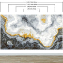 Gray and Gold Marble Stone Quartz Mural Wall Sticker
