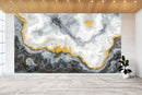 Gray and Gold Marble Stone Quartz Mural Wall Sticker