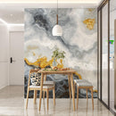 Gray and Gold Marble Stone Quartz Mural Wall Sticker
