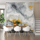 Gray and Gold Marble Stone Quartz Mural Wall Sticker