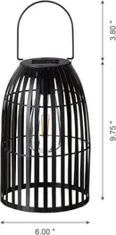 Solar Lantern Outdoor Waterproof Hanging Metal Birdcage Shaped Lantern Decorative Solar Light for Garden Yard Patio Porch by GreenHaven Gardens