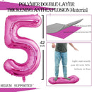 GOER Number 15 Balloons for 15th Birthday Sweet 15 Party Decorations,42 Inch Jumbo Foil Helium 51 Balloons for 51st Birthday Party Decoration (Hot Pink) by TinyTreasures Baby Boutique