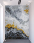 Gray and Gold Marble Stone Quartz Mural Wall Sticker