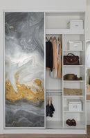 Gray and Gold Marble Stone Quartz Mural Wall Sticker