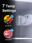 3.5 Cu.Ft Refrigerator 2 Door 7 Level Adjustable Thermostat Control Top-Freezer Refrigerator Lock Fresh Energy Saving Black (KB03-FLS-80-BLACK) by CozyNest Decor