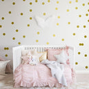 Gold Dots Wall Decals(200 Dots/2 Inch), Posh Polka Dots Wall Sticker for Girls Bedroom Playroom by TinyTreasures Baby Boutique