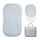 Baby Lounger - Snuggle Cozy Me Infant Lounger for Newborns | Flannel Cover, Breathable Soft, Portable Awake-Time Pad, Essential Baby Gift-Blue by TinyTreasures Baby Boutique