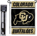 College Flags & Banners Co. Colorado Buffaloes Garden Flag with Stand Holder by GreenHaven Gardens