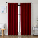 Simplebrand Ava Red Blackout Curtains for Bedroom 84 Inch Length 2 Panels Set, Solid Thermal Insulated Privacy Nursery Window Treatment Curtains Blackout Drapes, W40 x L84 Inch, Red by TinyTreasures Baby Boutique