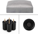 Joveco 15'' Small Foot Rest Stool Ottoman- Upholstered Footstool and Ottomans Small Footrest for High Beds- Lightweight and Portable, Light Gray by CozyNest Decor