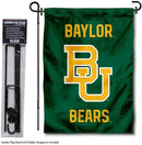 College Flags & Banners Co. Baylor Bears Garden Flag with Pole Stand Holder by GreenHaven Gardens
