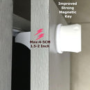 2 Pack Vmaisi Magnetic Cabinet Locks Keys - Extra Stronger Baby Proofing Magnet Drawer Replacement Keys (2) by TinyTreasures Baby Boutique