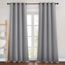 NICETOWN Silver Grey Blackout Curtains 102 inches Long, Grommet Thermal Insulated Solid Room Darkening Window Treatments Sound Reducing for Living Room, W46 x L102, Set of 2 by TinyTreasures Baby Boutique