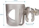 Accmor Universal Cup Holder, Stroller Cup Holder, 360° Rotatable Large Caliber Designed Bottle Holder for Stroller, Bike, Wheelchair, Walker, Scooter, Transparent Grey by TinyTreasures Baby Boutique