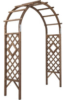 VINGLI Wooden Garden Arbor, Wedding Arch, 7ft Arch Backdrop Stand for Ceremony, Wood Trellis for Plant Climbing, Christmas Decor Pergola for Garden Backyard, Lawn by GreenHaven Gardens