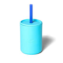 Avanchy Silicone Training Sippy Cup with Straw Lid – Tiny Cup for Babies 6+ Months to Toddlers 1 Year Old – 5 oz Infant Water Cup for Baby Led Weaning, Blue by TinyTreasures Baby Boutique