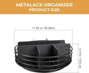 Snack Organizer - Versatile Snack Storage, Lazy Susan with Convenient Grab-and-Go Design, Metal Snack Holder for Home, Office, Breakroom, 11.85" L x 11.85" W x 4.17" H (Matte Black) by CozyNest Decor
