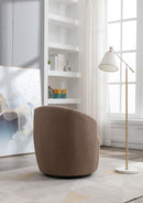 Teddy Fabric Swivel Accent Armchair Barrel Chair by HouseOfZazla
