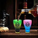 Spades Skull Pattern Glass Shot Glasses, Unique Wine Bottle Shot Glass, 43ml Shot Cups Set of 2 with Gift Box for Alcohol Shots, Vodka, Expresso, Tequila & Dessertsor, Gothic Christmas Gift by CozyNest Decor