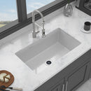 Rectangular Deep Single Bowl Kitchen Sink With Dual Mount Installation by HouseOfZazla