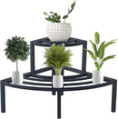 Aluminum 2-Tier Plant Stand Lightweight, Sturdy, and Rust-Free Corner Shelf Ladder Rack Perfect for Indoor and Outdoor Greenery Display by GreenHaven Gardens