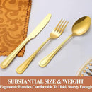 40 Pcs Gold Silverware Set for 8 with Pearled Edge Handle design, Food Grade Stainless Steel Flatware Set, Eating Utensils Sets Include Fork/Knife/Spoon, Reusable Cutlery Set, Dishwasher Safe by CozyNest Decor