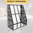Vertical Bar Rack Standing Steel Vertical Long Parts Industrialized Large Capacity Storage Racks Rugged and Durable for Factories, Warehouses, Garages by CozyNest Decor