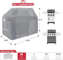 BBQ Grill Cover, 54 Inch Heavy Duty Waterproof 3-4 Burner Barbecue Gas Grill Covers for Weber Spirit Char-Broil Brinkmann, Gray by GreenHaven Gardens