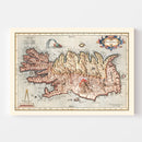 Vintage Map of Iceland 1623