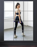 Home Gym Mirrors 12 Inch x 12Pcs Full Length Mirror Tiles Acrylic Unbreakable Wall Mounted Mirror Frameless Full Length for Home Gym, Bedroom, Door by CozyNest Decor