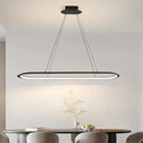 Island Lights, Linear Pendant Light LED Dimmable Hanging Light Fixture, 3000K-6500K with Remote Control,Chandeliers for Dining Room(Black,39.3IN) by CozyNest Decor
