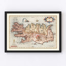 Vintage Map of Iceland 1623